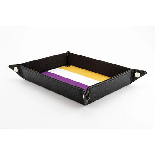 Fanroll - Pride Fold Up Velvet Dice Tray - Nonbinary