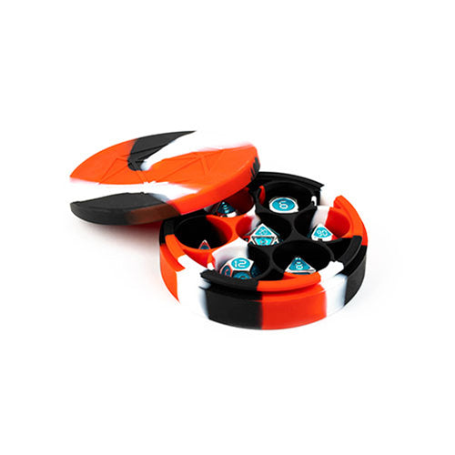 Fanroll - Silicone Round Dice Case - Red/Black/White