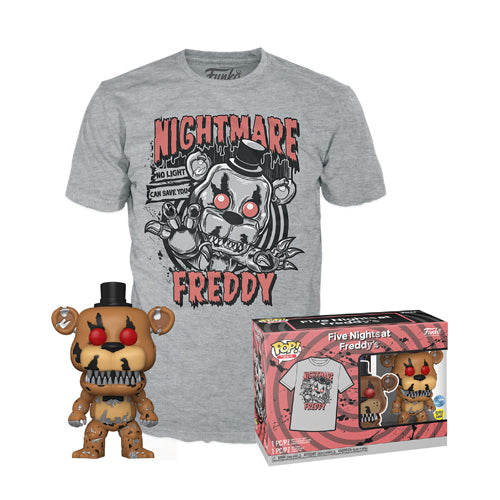 Five Nights at Freddy's POP! & Tee Box Nightmare Freddy(GW) Size L