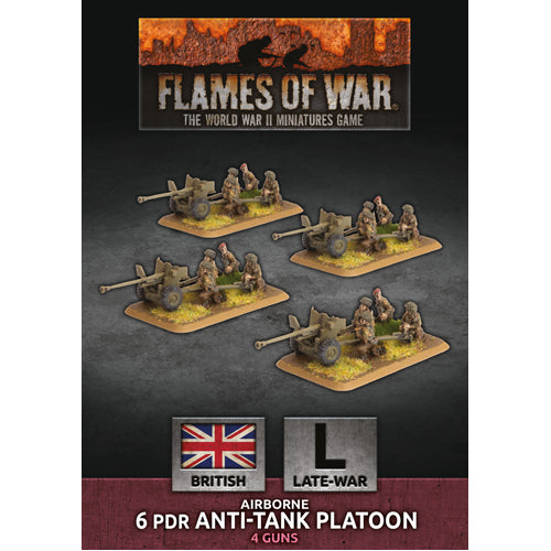 Flames of War: Airborne 6 pdr Anti-Tank Platoon (x4 Plastic)