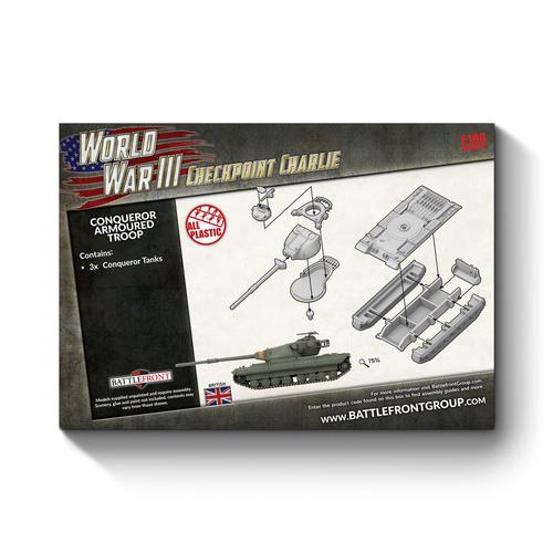 Flames of War: British Conqueror Armoured Troop (x3 Plastic)