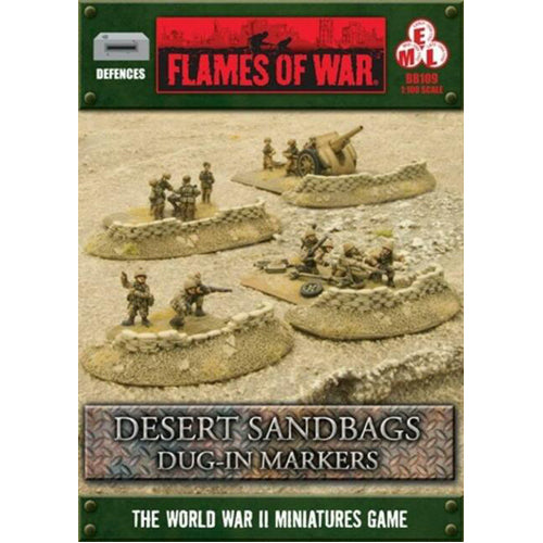 Flames of War: Desert Sandbags - Dug In Markers