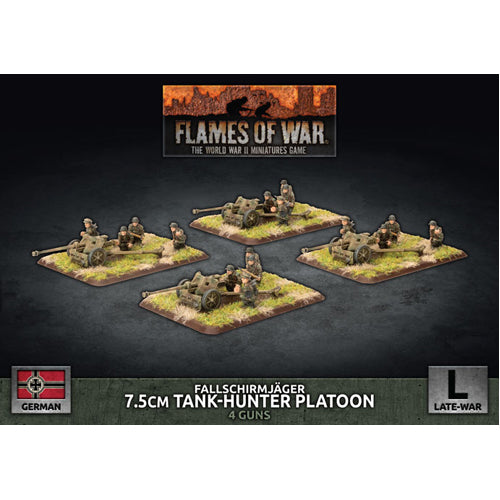 Flames of War: Fallschirmjager 7.5cm Tank Hunter Platoon (x4 Plastic)