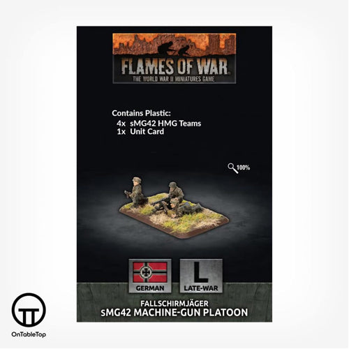 Flames of War: Fallschirmjager HMG Platoon (x4 Plastic)
