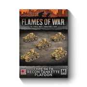 Flames of War: Japanese Type 94 TK Recon Tankette Platoon (x5 Tanks)