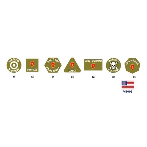 Flames of War: NAM -Tropic Lightning Token Set
