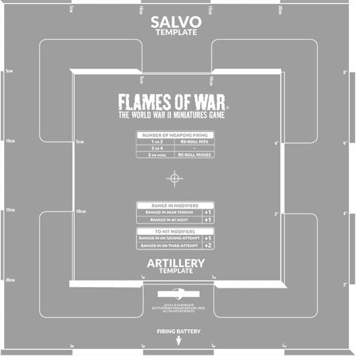 Flames of War: Salvo Template (Etched)