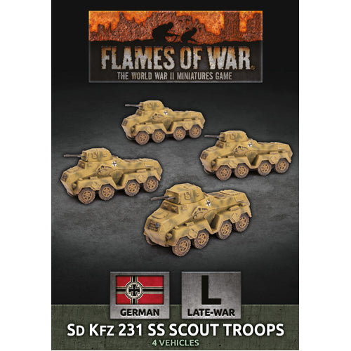 Flames of War: Sd Kfz 231 SS Scout Troop (x4)