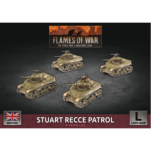 Flames of War: Stuart Recce Armoured Troop (x4 Plastic)