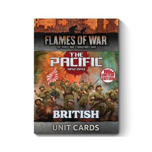 Flames of War: The Pacific: British, Australian & Indian Unit Cards (x55 Cards) - Limited Edition