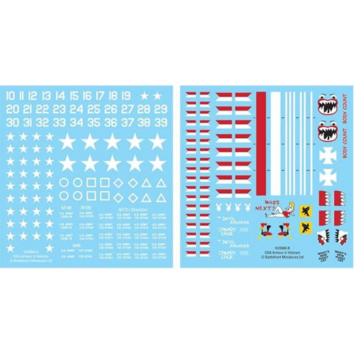 Flames of War: US Armour in Vietnam Decals (x4)