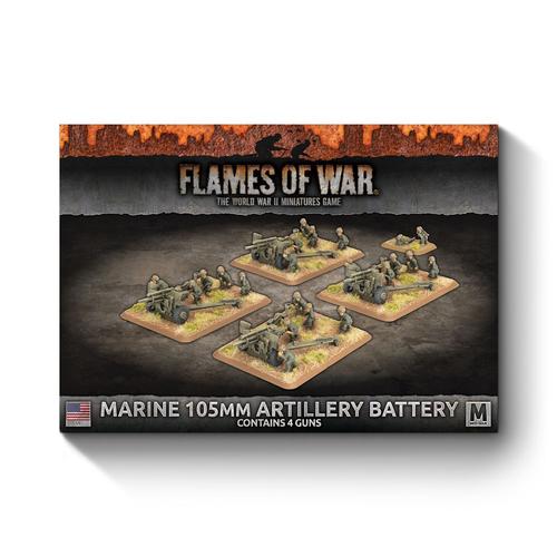 Flames of War: US Marine 105mm Artillery Battery (x4)