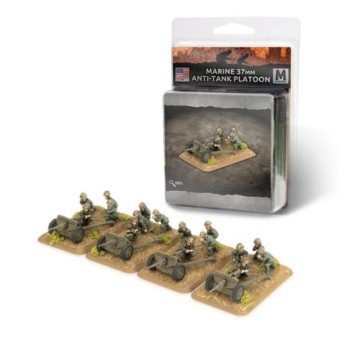 Flames of War: US Marine 37mm Anti-tank Platoon (x4)