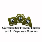 Flames of War: Waffen-SS Tokens (x20) & Objectives (x2)