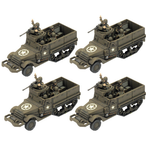 Flames of War: M3 Halftrack Transport Platoon (x4 Plastic)