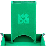 Fold Up Velvet Dice Tower: Green