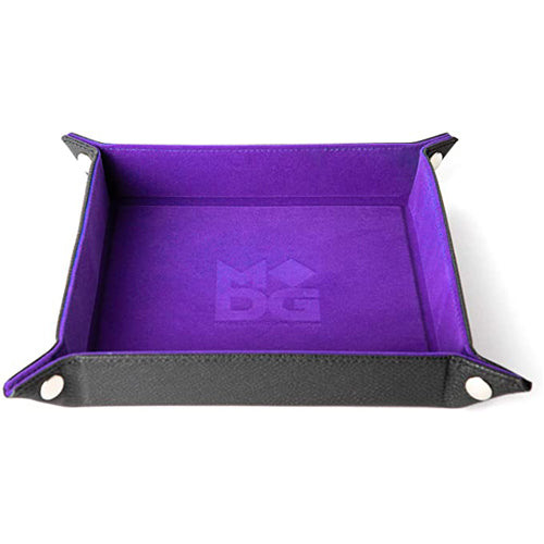 Fold Up Velvet Dice Tray: Purple