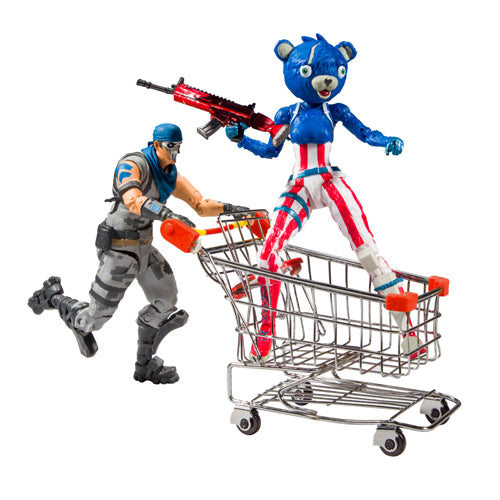 Fortnite Shopping Cart With Warpaint and Fireworks Team Leader