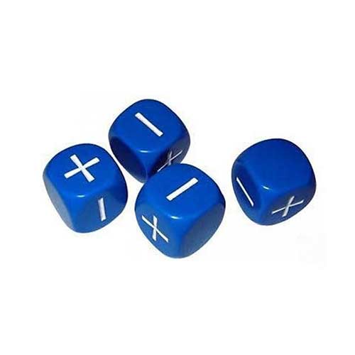Fudge Dice Blue