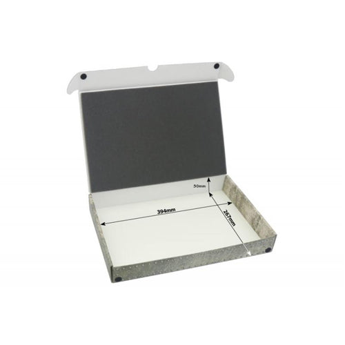 Full-size Standard Box for magnetically-based miniatures + metal plate on the inside rear side of the box