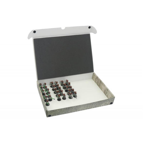 Full-size Standard Box for magnetically-based miniatures + metal plate on the inside rear side of the box