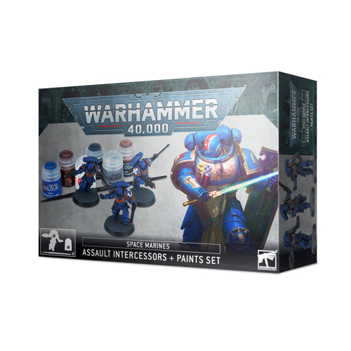 Warhammer 40K: Space Marines - Assault Intercessors and Paints Set