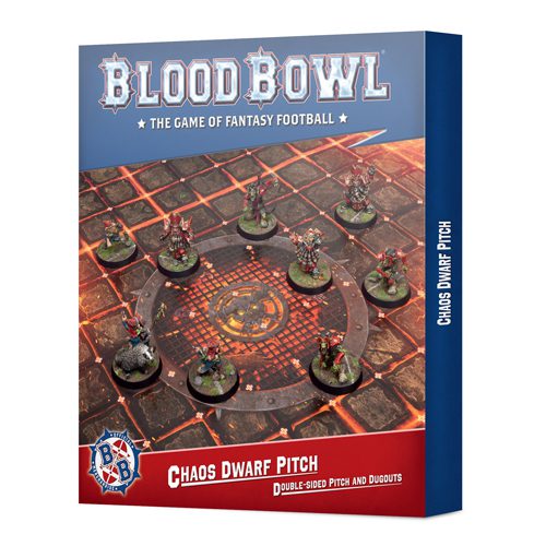 Warhammer: The Old World - Bloodbowl - Chaos Dwarf Team Pitch & Dugouts