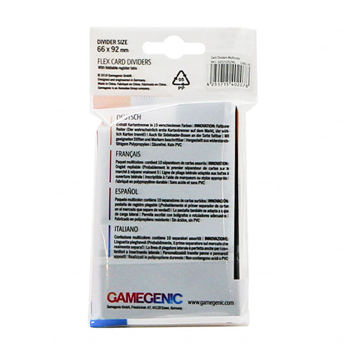 Gamegenic: Card Dividers Multicolor Back