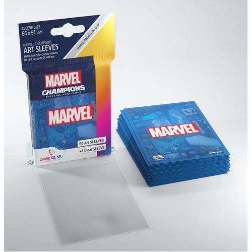 Gamegenic Marvel Champions Art Sleeves - Marvel Blue (50)