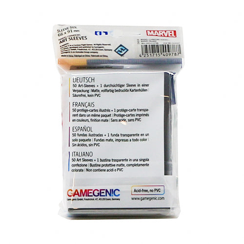 Gamegenic Marvel Champions Art Sleeves - Marvel Orange (50) Back