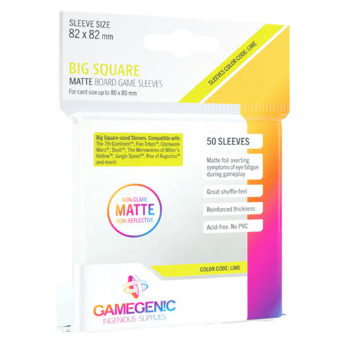 Gamegenic Matte Big Square- Sized Sleeves 82 x 82 mm (50 ct.)