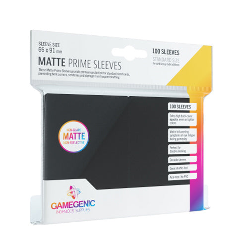 Gamegenic Matte Prime Sleeves Black (100 ct.)