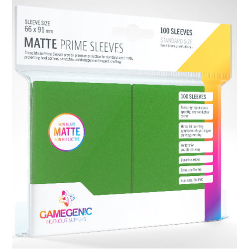 Gamegenic Matte Prime Sleeves Green (100 ct.)
