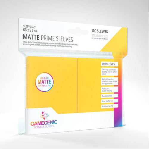 Gamegenic Matte Prime Sleeves Yellow (100 ct.)