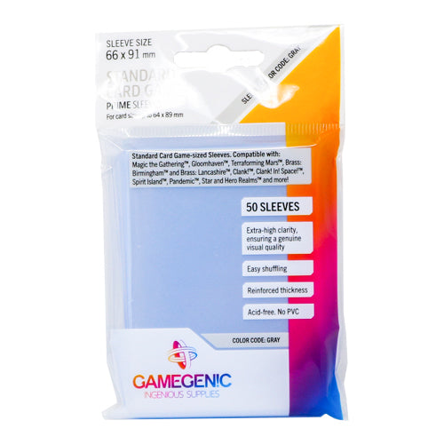 Gamegenic - Prime Standard Card Game Sleeves 66 X 91 mm (50) | Zatu Games Gamegenic - Prime Standard Card Game Sleeves 66 X 91 mm (50) | Zatu Games