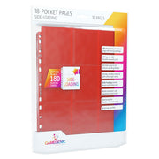 Gamegenic Sideloading 18-Pocket Pages 10 pcs pack Red
