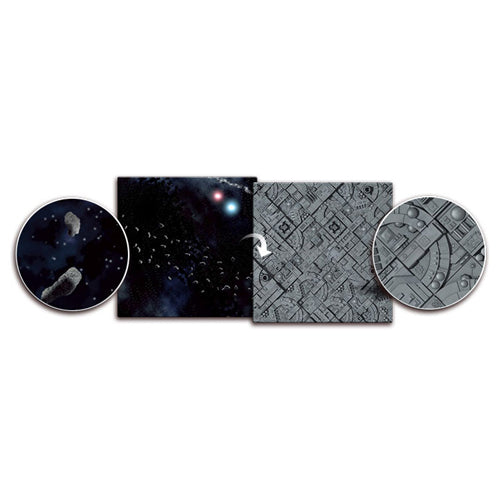 Gaming Mat - Asteroid Field / Space Station (3x3)
