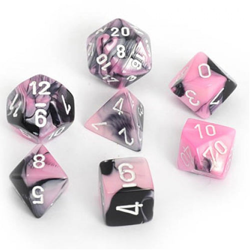 Gemini Poly 7 Set: Black-Pink/White