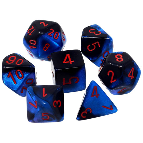 Gemini Poly 7 Set: Black-Starlight/Red