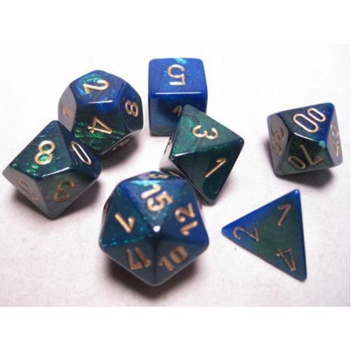 Gemini Poly 7 Set: Blue-Green/Gold