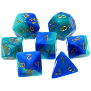 Gemini Poly 7 Set: Blue-Teal/Gold