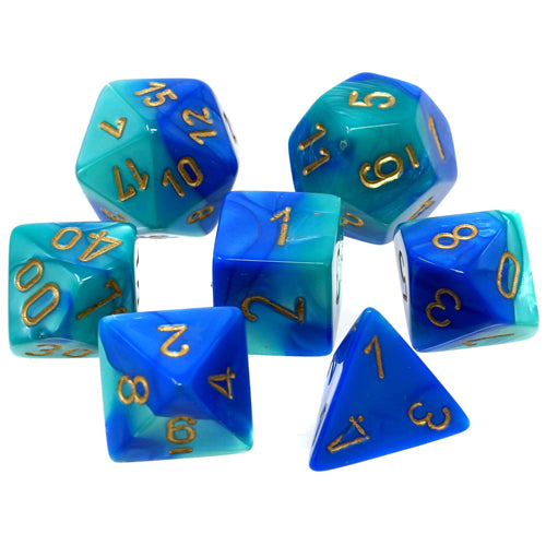 Gemini Poly 7 Set: Blue-Teal/Gold