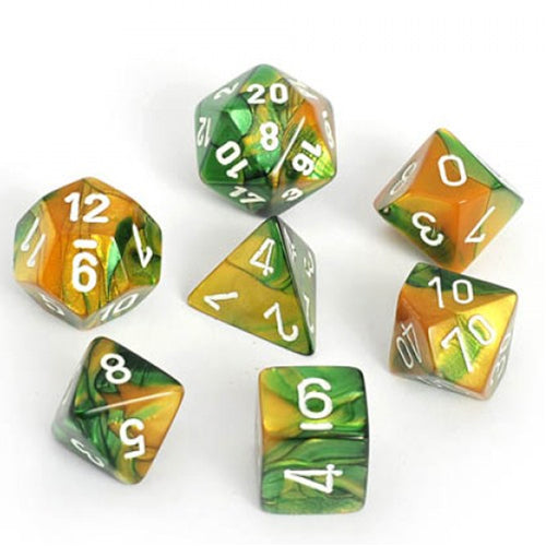 Gemini Poly 7 Set: Gold-Green/White