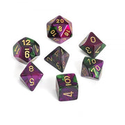 Gemini Poly 7 Set: Green-Purple/Gold