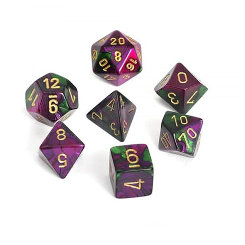Gemini Poly 7 Set: Green-Purple/Gold