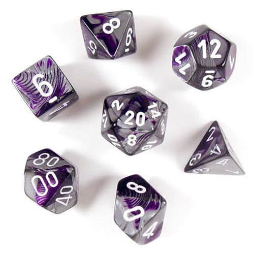 Gemini Poly 7 Set: Purple-Steel/White