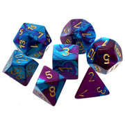Gemini Poly 7 Set: Purple-Teal/Gold