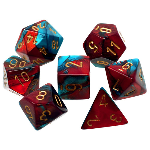 Gemini Poly 7 Set: Red-Teal/Gold