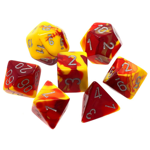 Gemini Poly 7 Set: Red-Yellow/Silver