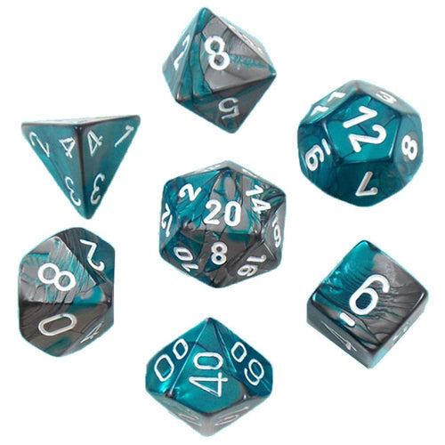 Gemini Poly 7 Set: Steel-Teal/White